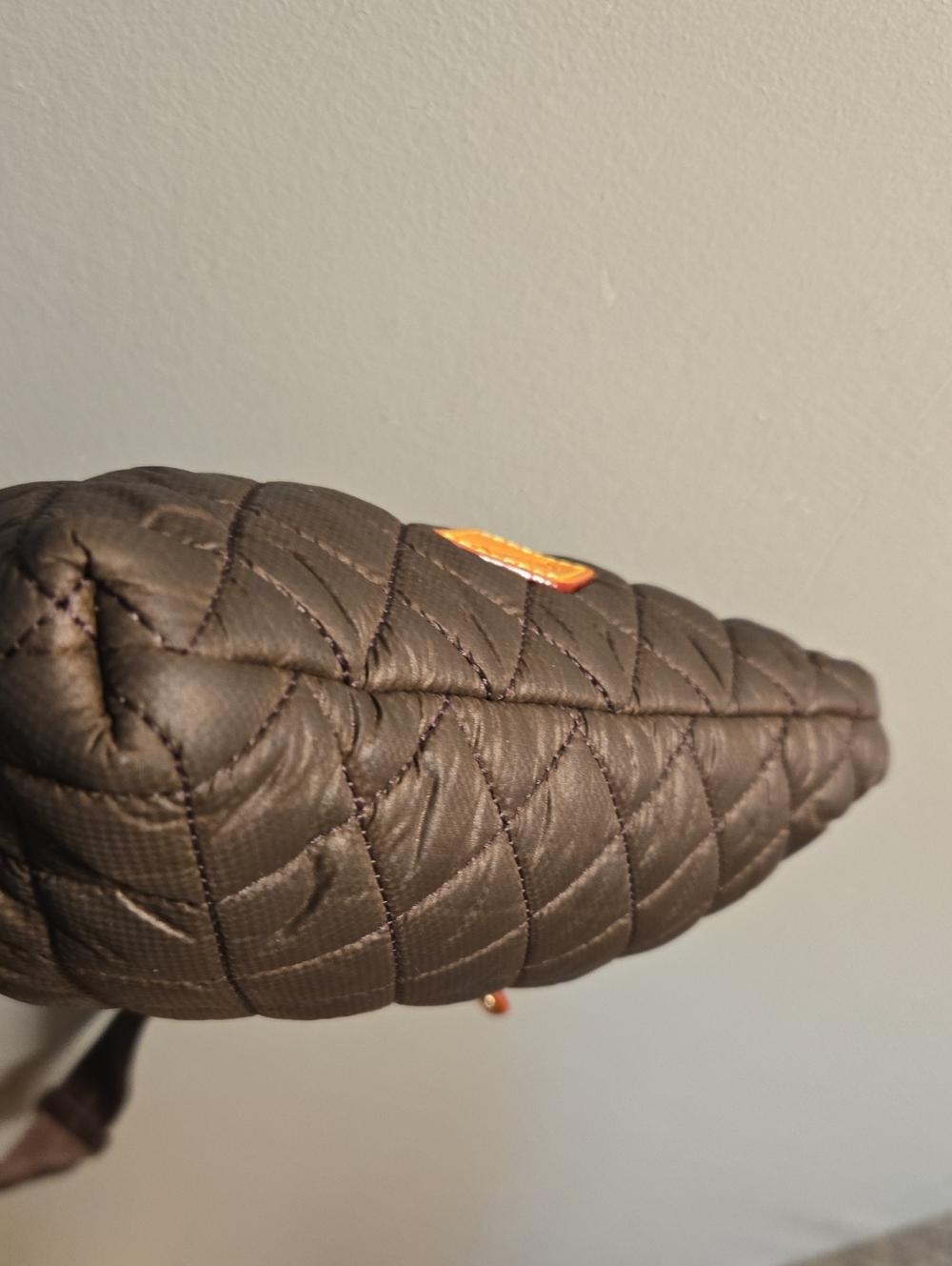 MZ Wallace Quilted Chocolate Nylon Crossbody - Picture 6 of 14